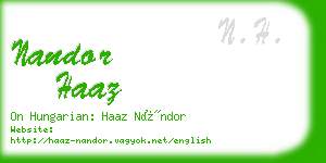 nandor haaz business card